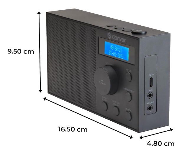 Denver Kompaktowe radio Denver DAB-51B czarne - 1535047 - zdjęcie 2